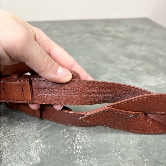 Essentiel Antwerp genuine leather braided belt size 85/ SM womens main image 4